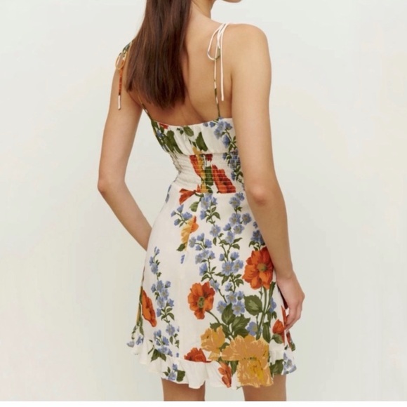 Reformation Esther floral ruffle dress - Picture 3 of 9